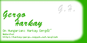 gergo harkay business card